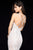 Sherri Hill - 51750 Beaded Deep V-neck Fitted Dress In Neutral and White