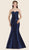 Rina di Montella - RD2625L-1 Strapless Mikado Mermaid Gown With Bolero In Blue