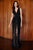 Tadashi Shoji - Lace Plunging V-neck Sheath Dress In Black and Neutral