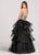 Ellie Wilde - EW118169 Lace High Halter Two-Piece Ballgown In Black and Silver