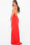 JVN47401 Plunging V-neck Fitted Dress