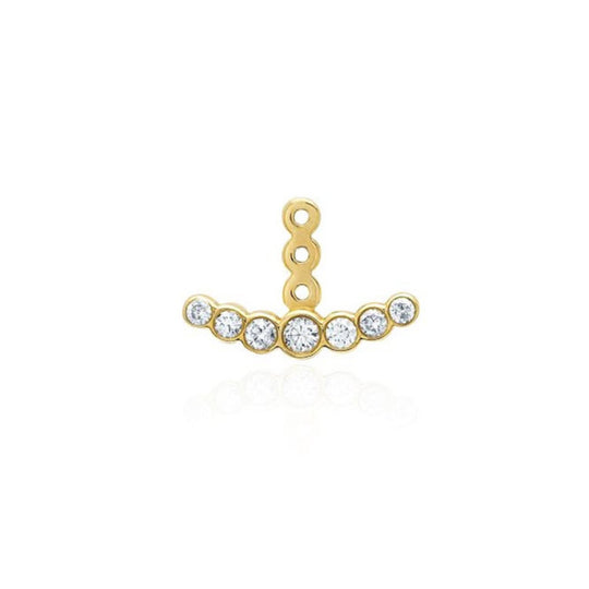 Logan Hollowell - Orbit Seven Diamond Ear Jacket in Yellow Gold