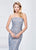 Montage by Mon Cheri - 218912 Brocade Straight Neck Mermaid Dress in Blue