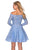 La Femme - 28175 Lace Long Sleeve Off-Shoulder A-line Dress
