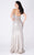 MNM COUTURE - P10172 Embellished Illusion Jewel Trumpet Dress In Silver