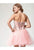 Terani Couture - P192 Strapless Jeweled Ruffled Cocktail Dress in Pink