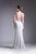 Cinderella Divine - P207 Floral Applique Lace Sheath Gown In White