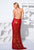 Terani Couture - P1557 Sleeveless Sequined Long Gown in Red
