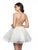 Blush by Alexia Designs - 11823 Beaded Deep V-neck Tulle A-line Dress In White and Gold