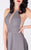 MNM COUTURE - P3887 Illusion Cutout Halter A-Line Gown In Gray