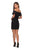 La Femme - 28147 Ruffled Off-Shoulder Cocktail Dress In Black