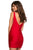 Sherri Hill - 53082 Short Deep V-neck Ruched Sheath Dress In Red