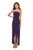 La Femme - 28204 Strapless Jersey Sheath Dress With Slit In Purple