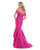 Morrell Maxie - 16077 Off-Shoulder Mikado Mermaid Dress With Train Pink