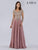 Lara Dresses - 29749 Beaded  Illusion Neckline and Sleeves A-Line Gown In Pink and Neutral