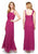 Alex Evenings - 132755 Asymmetrical Side Draped Evening Dress in Pink