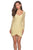 La Femme - 28232 Tulip Hem Fitted Lace Cocktail Dress In Yellow