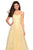 La Femme - 27324 Strapless Sweetheart Lace A-Line Prom Dress In yellow