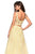 La Femme - 27489 Two Piece Applique Tulle A-line Dress In Yellow