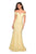 La Femme - 27613 Off-Shoulder Fitted Mermaid Evening Dress In Yellow