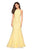 La Femme - 27289 Jewel Studded Lace Trumpet Gown In Yellow