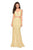 La Femme - 27302 Two Piece Allover Lace Mermaid Gown In Yellow