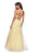 La Femme - 27441 Floral Embellished Sweetheart Tulle Ballgown In Yellow