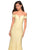 La Femme - 27613 Off-Shoulder Fitted Mermaid Evening Dress In Yellow