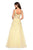 La Femme - 27489 Two Piece Applique Tulle A-line Dress In Yellow