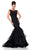 Panoply - Stylish Bateau Illusion Mermaid Evening Gown 14803 In Black