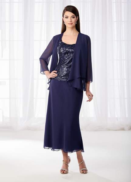 Mon Cheri - Cameron Blake - 4 Piece Mother of the Bride Formal Ensemble 218621 In Blue