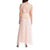 Patra - Lace Embellished V-Neck Chiffon Dress 13654 in Pink