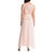 Patra - Lace Embellished V-Neck Chiffon Dress 13654 in Pink