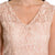 Patra - Lace Embellished V-Neck Chiffon Dress 13654 in Pink