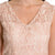 Patra - Lace Embellished V-Neck Chiffon Dress 13654 in Pink