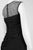 Patra - Bejeweled Illusion Neck Dress P1557 in Black