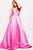 JVN56093 Crisscrossed Halter Cutout Ballgown