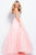 Jovani Beaded Strapless Tulle Ballgown JVN52131 In Blush
