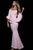 Jovani - Bell Sleeve Draping Mermaid Gown 59993 In Pink