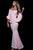 59993 Off Shoulder Bell Sleeve Draping Mermaid Gown