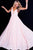 JVN52179 Ruched Deep V-neck A-line Dress