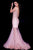 59647 Embellished V-neck Mermaid Dress
