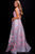 58935 Floral Embroidered Deep V-neck Dress