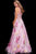 59320 Sleeveless Illusion Floral Embellished Prom Gown