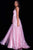 JVN54532 Illusion Bateau Cap Sleeve Lace Gown
