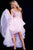 JVN60563 Plunging Embellished Ruffle High Low Dress