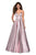 La Femme - 27322 Plunging Sweetheart Pleated Ballgown In Pink