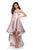 La Femme - 27783 Strapless Sweetheart High Low A-line Dress In Pink