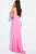 JVN51669 Plunging Halter Jersey Sheath Dress