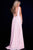 Jovani - Plunging V-neck A-line Evening Dress JVN52179 In Pink